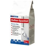 Baufan Außenspachtel Spachtelmasse 101322, weiß, für Fassaden, Innen- und Außenbereich, 5kg