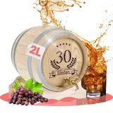 Personalisiertes Holzfass inkl. Messing-Zapfhahn - Geschenk Vatertag für Papa, Mann & Freund - kleines Eichenfass für Bier, Rum, Whisky oder Wein - Geburtstagsgeschenk für Männer (2 Liter)