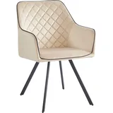 Kayoom Polsterstuhl Amber 125 Samt beige