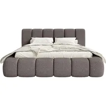 FEDVE Polsterbett Mokka, Textil, 140x200 cm, - Dunkelbraun