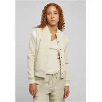 URBAN CLASSICS Inset College Jacke Soft Seagrass / White