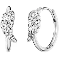 Engelsrufer Paar Creolen »Flügel« Made in Germany - mit Zirkonia (synth.) silberfarben