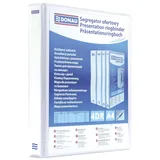 Donau Elektronik DONAU Präsentationsringbuch Präsentationsordner Ringbuch Präsentation/Weiß Ø 65mm, aus PP, weiß, 3 Außentaschen