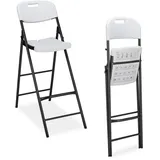 Relaxdays 2xBARHOCKER weiß