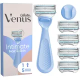 Gillette Venus Intimate Rasierer + 5 Ersatzklingen