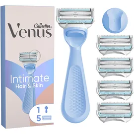 Gillette Venus Intimate Rasierer + 5 Ersatzklingen