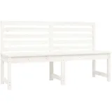 vidaXL Gartenbank Weiß 157,5 cm Massivholz Kiefer