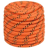 vidaXL Bootsseil Orange 18 mm 50 m Polypropylen