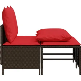 vidaXL Garten-Lounge-Set 4-tlg. braun