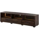 Massivmoebel24 Bark TV-Board 175x40x47 cm Dunkelbraun Holz