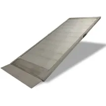 Baumarktplus TRUTZHOLM 1 x Breitrampe 214 x 74 cm Traglast 600 kg Alu grau geriffelt Auffahrrampe Eventrampe Laderampe