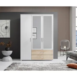 SchlafKONTOR Kleiderschrank weiß B/H/T: ca. 125x190x51 cm - weiß