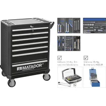 Matador Werkstattwagen Metall 470 x 785 x 1.030 mm blau bestückt