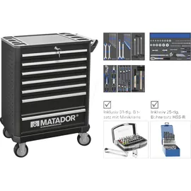 Matador Werkstattwagen Metall 470 x 785 x 1.030 mm blau bestückt