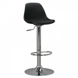 AMSTYLE Barhocker Korsika 360° drehbar höhenverstellbar Kunstleder Schwarz