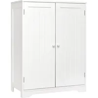 Mondeer Badschrank mit Doppeltür 80 x 60 x 30 cm Weiß