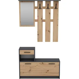 byLIVING TAMINA Garderoben-Set 97 x 0 x 0 cm Artisan Eiche/anthrazit