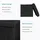 Intirilife Faltbarer Sitzhocker Leinen 30 x 30 x 30 cm Schwarz