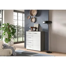 VCM Kommode - weiß Hochglanz