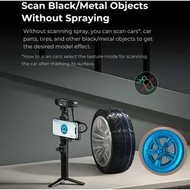 Creality CR-Scan Ferret 3D-Scanner, 0,1 mm Genauigkeit, und mm Aufloesung. 10?FPS Scannen, schwarzer Objekte mit Anti-Shake-Lin...