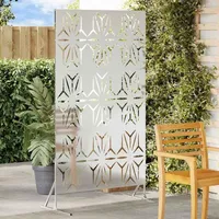 vidaXL Sichtschutz 100 x 50 x 180 cm Grau Stahl