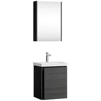 Planetmöbel Waschtisch mit Unterschrank 50 cm inkl. Spiegelschrank 50cm,