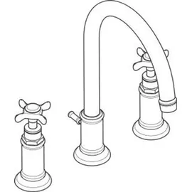 Hansgrohe Montreux 3-Loch Waschtischarmatur Polished Red Gold