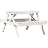 vidaXL Picknicktisch 105 x 134 x 75 cm Weiß