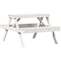 vidaXL Picknicktisch 105 x 134 x 75 cm Weiß
