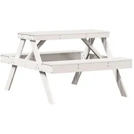 vidaXL Picknicktisch 105 x 134 x 75 cm Weiß