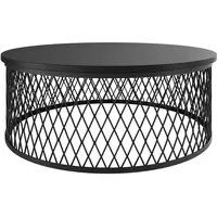 Mirjan24 Couchtisch, Schwarz, Rund,Rund, 75x30x75 cm, Wohnzimmer, Wohnzimmertische, Couchtische