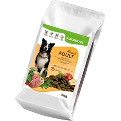 4 kg Lecker.Pet® Luna's Adult Strauß mit Kartoffel & Apfel Hunde Trockenfutter Vollnahrung