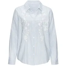 LASCANA Langarmbluse blau-creme gestreift 40