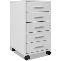 vidaXL Rollcontainer 48 x 15 x 48 cm weiß