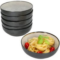 Mambocat 6x Reactive Glaze Dark Cement Bowl-Schale 500ml Schüssel