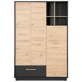 roba Kinderkleiderschrank Lenn 195 x 132 x 54 cm Eiche massiv braun