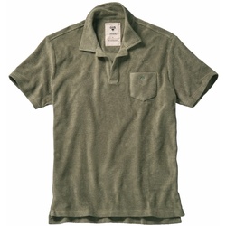 OAS Herren Poloshirts Slim Fit Gruen einfarbig - L
