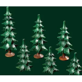 Erzgebirgische Volkskunst Richard Glässer GmbH Baum Bäume 6 Kränze mit Stamm Höhe= 13,5cm, NEU, 27116