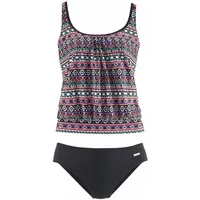 LASCANA Tankini Damen Schwarz/Mehrfarbig 52