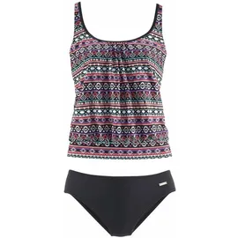 LASCANA Tankini Damen Schwarz/Mehrfarbig 52