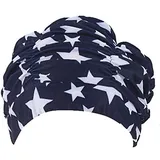 Butterme Badekappe Bademütze Schwimmkappe Duschkappe Große Atmungsaktiv Nylon Falten Badekappen Hut für Langes Haar Frauen Männer