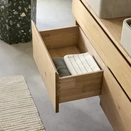 Tikamoon Waschtischunterschrank 120 x 0 x 0 cm Braun