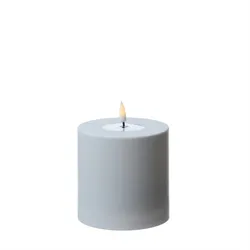 LED Kerze MIA für Außen Deluxe Homeart flackernd H: 10cm D: 10cm weiß outdoor