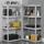 Juskys Lagerregal 8 Böden Metall 160 x 80 x 40 cm Silber