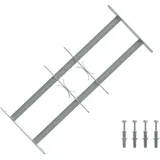 vidaXL Sicherheitsgitter für Fenster mit 2 Querstangen 3 pcs