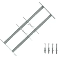 vidaXL Sicherheitsgitter für Fenster mit 2 Querstangen 3 pcs Silberfarben