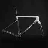 QIQI Graro UCI Carbon Gravel Bike Rahmenset T47&UDH 49/52/54/56/58 cm (Dunkelgrauer Eisriss, 54cm)