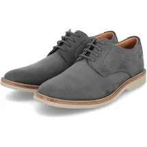 CLARKS Atticus Lt Lace Oxford, Dunkelgraues Nubuk, 43 EU