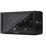 Sarthe 3 Uhrenbeweger 3 Uhren 4 Rotationsmodi LED Beleuchtung Schloss Schwarz