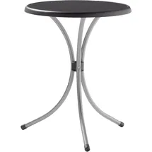 Sieger Bistrotisch mit mecalit-Pro-Platte Ø 60 x 72 cm graphit/schieferdekor anthrazit